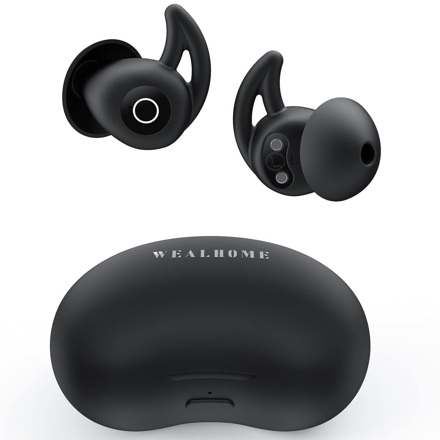Sleep Earbuds Sound Machine Comfortable Fit for Sleeping, Bluetooth Wireless 40h Playtime (Black）)