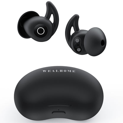 Sleep Earbuds Sound Machine Comfortable Fit for Sleeping, Bluetooth Wireless 40h Playtime (Black）)
